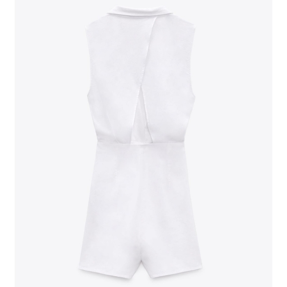 Zara linen blend short jumpsuit - Picture 3 of 7